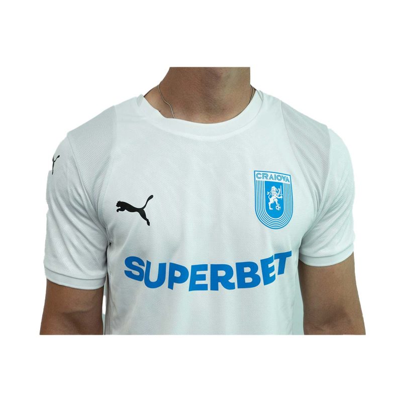 Tricou Oficial de Joc 25-26 deplasare alb Universitatea Craiova - Imagine 3
