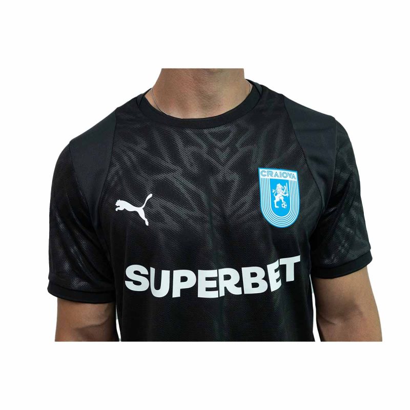 Tricou Oficial de Joc 25-26 deplasare negru Universitatea Craiova - Imagine 3