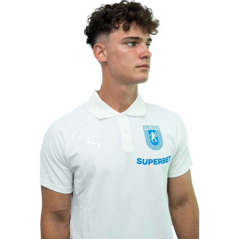 Tricou polo prezentare 25-26 alb Univeritatea Craiova - Imagine 2